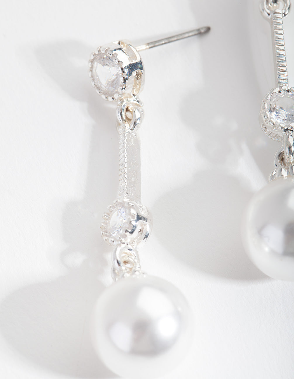 Silver Pearl Drop Earrings