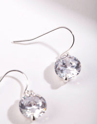 Silver Crystal Flower Earrings - link has visual effect only