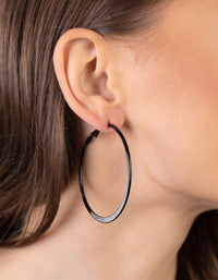 Silver Flat Edge Hoop Earring Pack - link has visual effect only