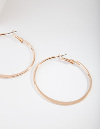 Gold Flat Edge Hoop Earrings - link has visual effect only
