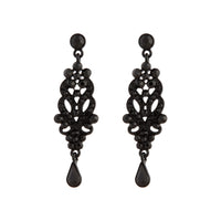 Black Jewel Drop Earrings - link has visual effect only