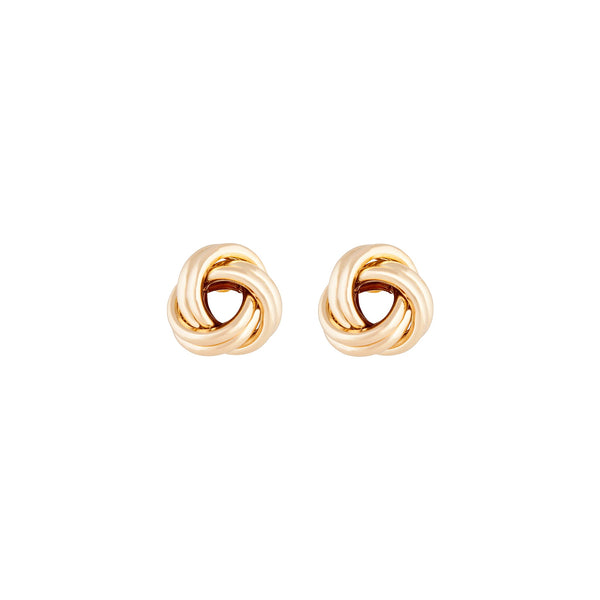 Gold Small Knot Stud Earrings