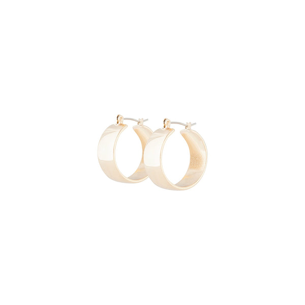 Gold Small Thick Hoop Earrings