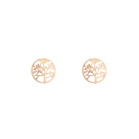 Gold Tree Of Life Stud Earrings - link has visual effect only