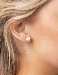 Sterling Silver Freshwater Pearl Stud Earrings - link has visual effect only