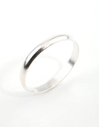 Sterling Silver Plain Band Ring - link has visual effect only