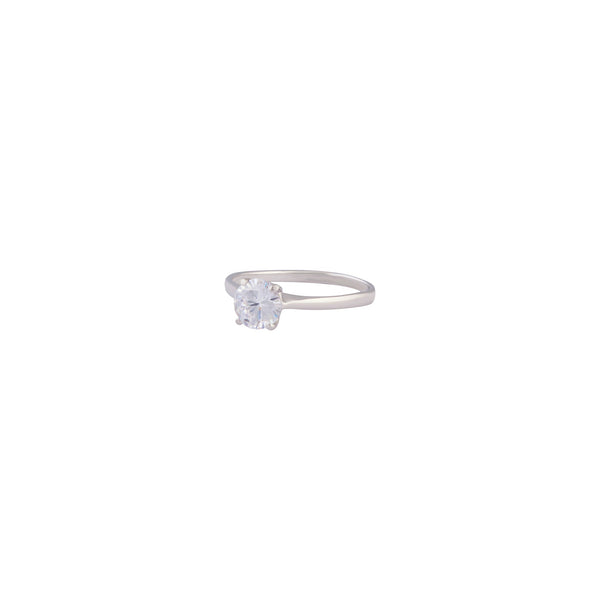 Sterling Silver Diamante Stone Ring