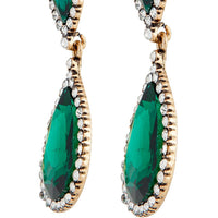 Emerald And Crystal Angelina Earrings - link has visual effect only