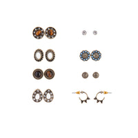 Antique Gold & Neutral 8-Pack Stud Earring - link has visual effect only