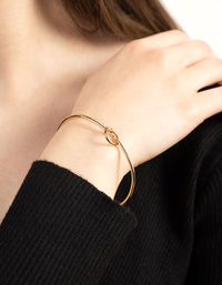 Fine Gold Knotted Open Cuff - link has visual effect only