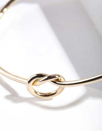 Fine Gold Knotted Open Cuff - link has visual effect only