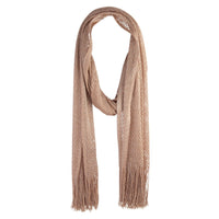Rose Gold Long Crochet Scarf - link has visual effect only