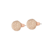 Rose Gold Texture Sparkle Ball Stud Earrings - link has visual effect only