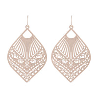 Rose Gold Heart Stamp Drop Earrings - link has visual effect only