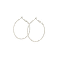 Classic Silver Round Hoop Earrings - link has visual effect only