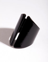 Coated Metal Open Shield Ring - link has visual effect only