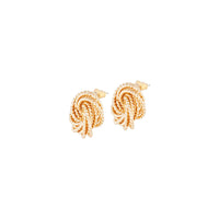 Gold Diamond Cut Knot Stud Earrings - link has visual effect only