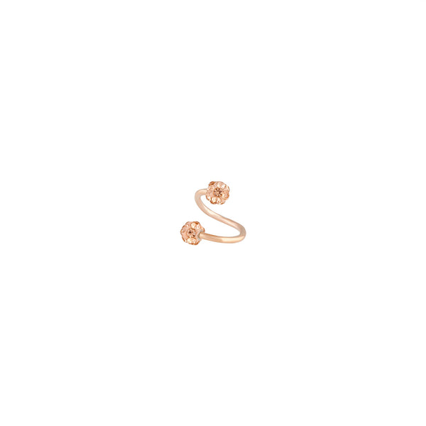 Rose Gold Surgical Steel Twist Open Ring Earrings