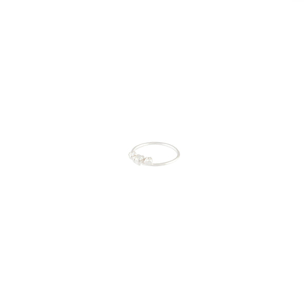 Sterling Silver 3 Diamante Nose Ring