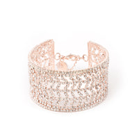 Rose Gold Diamante Arrow Chain Cuff Bracelet - link has visual effect only
