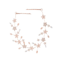 Rose Gold Pave Cats Eye Flower Hair Vine - link has visual effect only