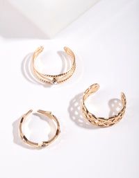 Gold Lattice Toe Ring Pack - link has visual effect only
