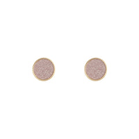 Pink Glitter Round Stud Earrings - link has visual effect only