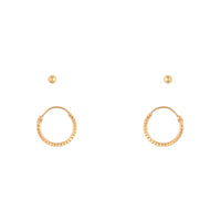 Gold Plated Sterling Silver Stud & Hoop Pack - link has visual effect only