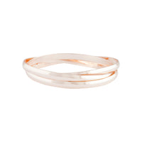 Rose Gold Trio Linked Bangle - link has visual effect only