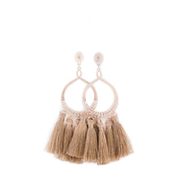Rose Gold Open Ring Tassel Earrings - link has visual effect only