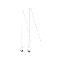 Sterling Silver Etched Thread Through Earrings - link has visual effect only