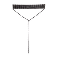 Black Diamante Statement Y Neck Choker - link has visual effect only