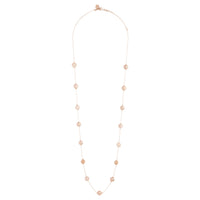 Rose Gold Mixed Station Ball Necklace - link has visual effect only