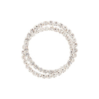 Silver Row Cup Chain Brooch - link has visual effect only