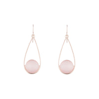 Rose Gold Simple Cats Eye Earrings - link has visual effect only