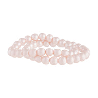 Pink Pearl Strand Long Bracelet Necklace Set - link has visual effect only