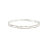 Silver Double Diamante Bangle - link has visual effect only