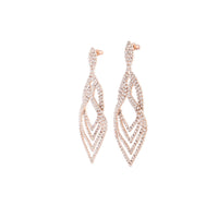 Rose Gold Layers Tiered Drop Earrings - link has visual effect only