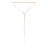 Rose Gold Circle Cup Chain Y Neck Choker - link has visual effect only