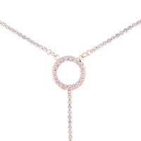 Rose Gold Circle Cup Chain Y Neck Choker - link has visual effect only