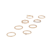 Gold Diamond Cut Twist Ring 8-Pack - link has visual effect only