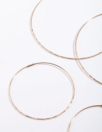 Gold Textured Hoop Earring Pack - link has visual effect only