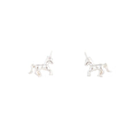 Silver Unicorn Stud Earrings - link has visual effect only