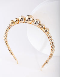 Gold Graduated Ball Headband - link has visual effect only