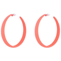 Pink Neon 3/4 Hoop Earrings - link has visual effect only