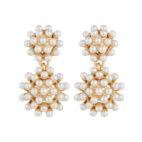 Gold Pearl Multi Ball Earrings - link has visual effect only