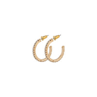 Gold Diamante Small Hoop Earrings - link has visual effect only