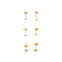 Gold Plated Sterling Silver Lightning Earring Pack - link has visual effect only