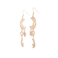 Gold Filigree Moon Earrings - link has visual effect only
