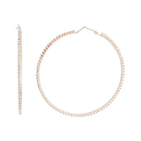 Rose Gold Diamante Large Hoop Earrings - link has visual effect only